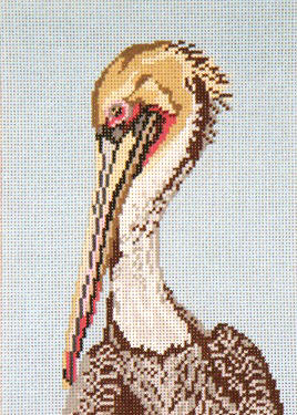 click here to view larger image of Brown Pelican Head (hand painted canvases)