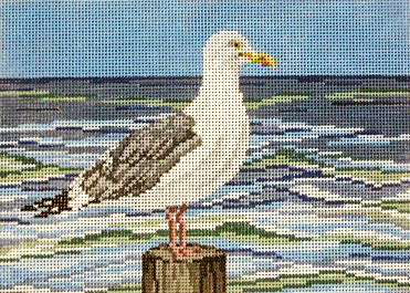 click here to view larger image of Lone Gull (hand painted canvases)