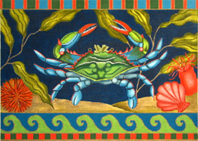 click here to view larger image of Blue Crab (hand painted canvases)