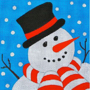 click here to view larger image of Snowman Face (hand painted canvases)