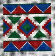 click here to view larger image of Blue/Green/Red Mexican Geometric 1 (hand painted canvases)