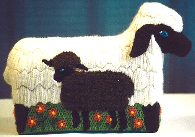 click here to view larger image of Sheep and Lamb Brick (hand painted canvases)
