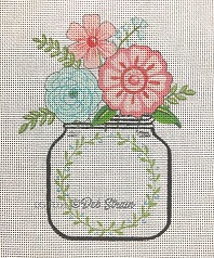 click here to view larger image of Mason Jar Floral (hand painted canvases)