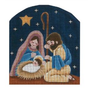 click here to view larger image of Nativity - Dome Jesus Mary and Joseph  (hand painted canvases)