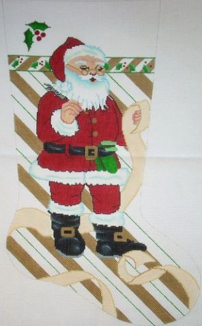 click here to view larger image of Santas Long List (hand painted canvases)