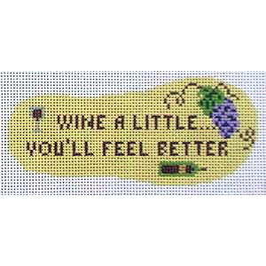 click here to view larger image of Flip Flop - Wine a Little You'll Feel Better  (hand painted canvases)