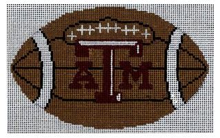 click here to view larger image of Football - Texas A & M  (hand painted canvases)