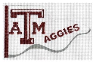 click here to view larger image of Pennant - Texas A & M  (hand painted canvases)