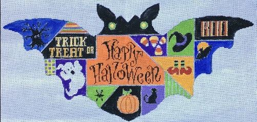 click here to view larger image of Halloween Bat (hand painted canvases)