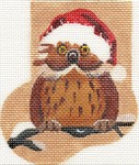 click here to view larger image of Cozy Owl Mini-Sock (hand painted canvases)