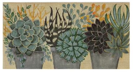 click here to view larger image of Succulents (hand painted canvases)