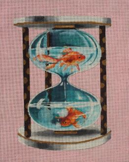 click here to view larger image of Goldfish in Water Timer (hand painted canvases)