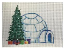 click here to view larger image of Christmas House - Igloo (hand painted canvases)