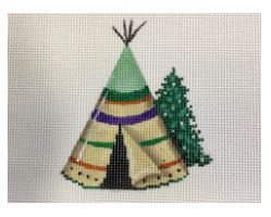 click here to view larger image of Christmas House - Teepee (hand painted canvases)