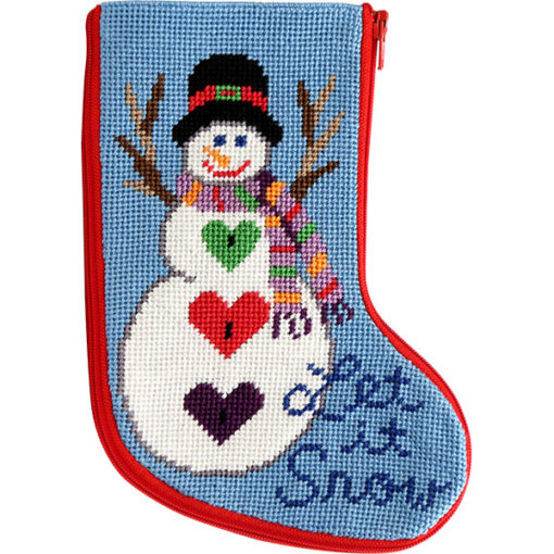 click here to view larger image of Let It Snow Mini Stocking Stitch and Zip  (needlepoint kits)