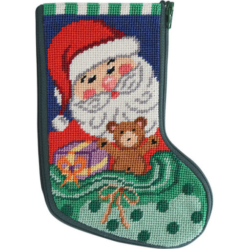 click here to view larger image of Santa and Toys Mini Stocking Stitch and Zip  (needlepoint kits)