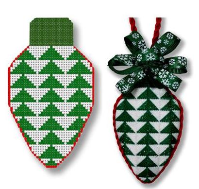 click here to view larger image of Light Bulb - Christmas Trees  (hand painted canvases)