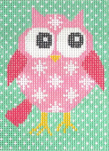 click here to view larger image of Pink Owl (hand painted canvases)