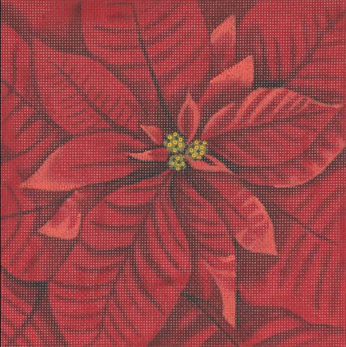 click here to view larger image of Red Poinsettia (hand painted canvases)