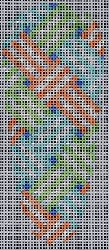 click here to view larger image of Diagonal Stripes Weave/Aqua Carrot  (hand painted canvases)