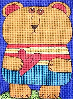 click here to view larger image of Bear in Love (hand painted canvases)