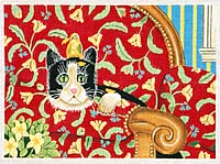 click here to view larger image of Couch Cat (hand painted canvases)