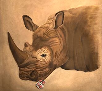 click here to view larger image of Rhino (hand painted canvases)