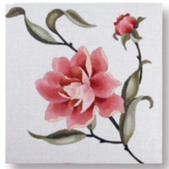 click here to view larger image of Peony 1 (hand painted canvases)