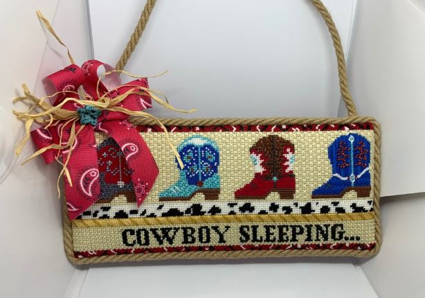 click here to view larger image of Cowboy Sleeping (hand painted canvases)
