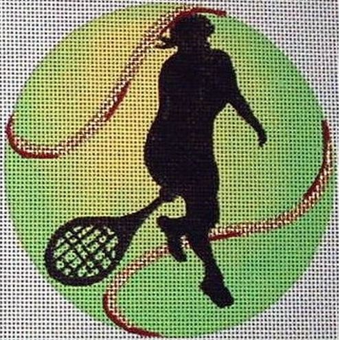click here to view larger image of Tennis Female Ornament (hand painted canvases)