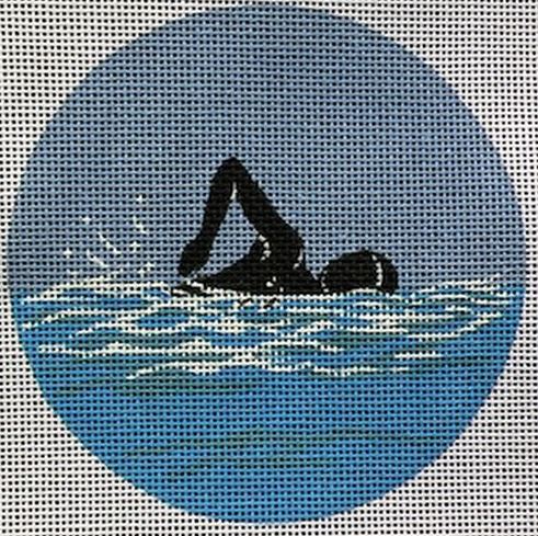 click here to view larger image of Swimmer Ornament (hand painted canvases)