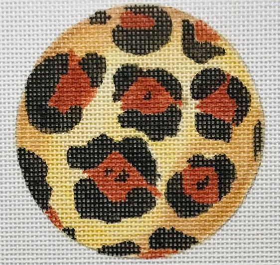click here to view larger image of Leopard Round (hand painted canvases)