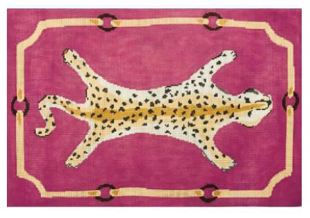 click here to view larger image of Leopard on Pink (hand painted canvases)