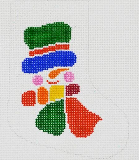 click here to view larger image of Color Block Snowman (hand painted canvases)