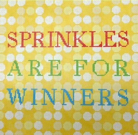 click here to view larger image of Sprinkles are for Winners (hand painted canvases)