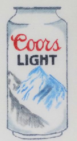 click here to view larger image of Liquor Bottle - Coors Light  (hand painted canvases)