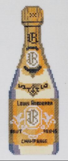 click here to view larger image of Liquor Bottle - Crystal Champaign (hand painted canvases)