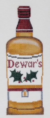 click here to view larger image of Liquor Bottle - Dewars Scotch (hand painted canvases)