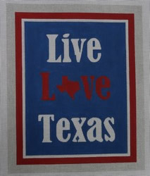 click here to view larger image of Live Love Texas (hand painted canvases)