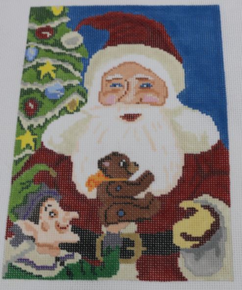 click here to view larger image of Santa and Elf (hand painted canvases)