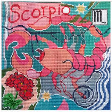 click here to view larger image of Zodiac - Scorpio (hand painted canvases)