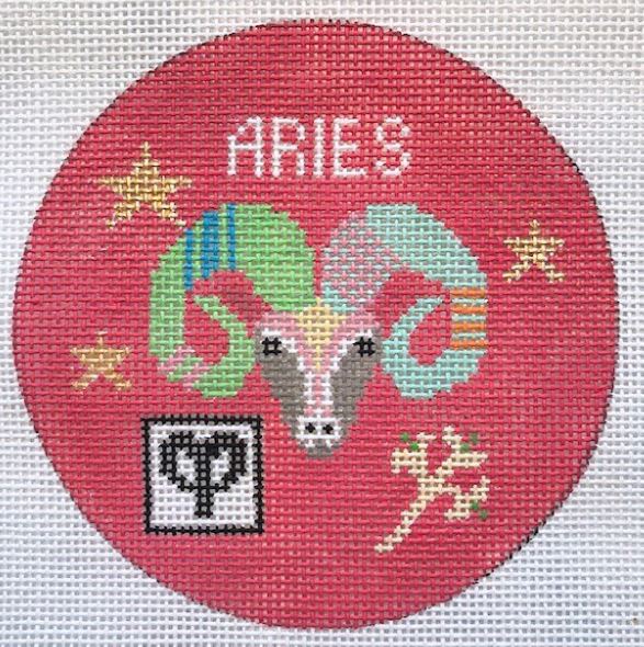 click here to view larger image of Zodiac Collection - Aries (hand painted canvases)