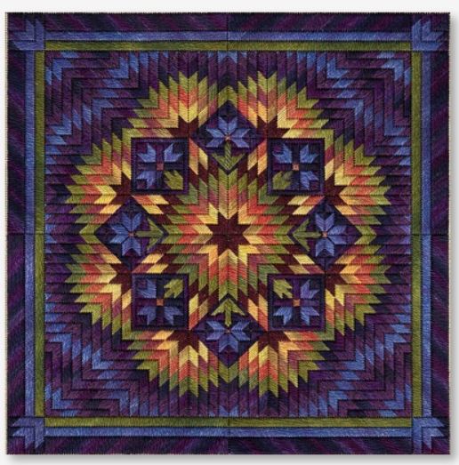 click here to view larger image of Purple Aster Garden (counted canvas work)