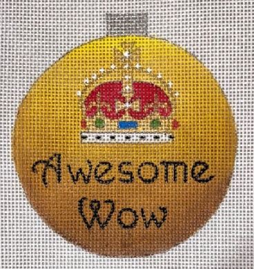 click here to view larger image of Awesome Wow Ornament (hand painted canvases)