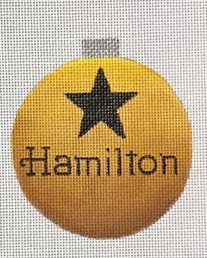 click here to view larger image of Hamilton Ornament (hand painted canvases)