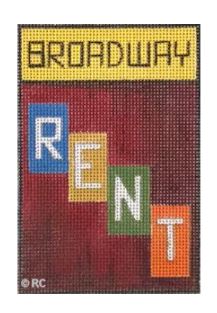 click here to view larger image of Broadway - Rent (hand painted canvases)