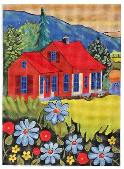 click here to view larger image of Serenity - Mountain Home (hand painted canvases)