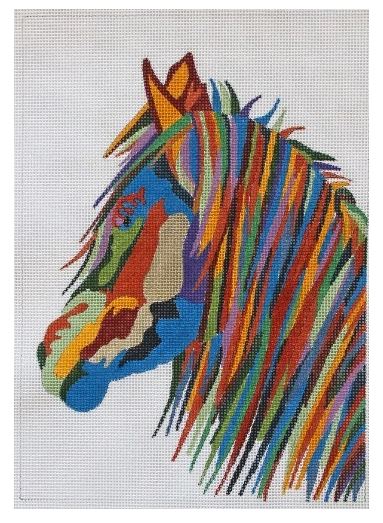 click here to view larger image of Wildlife Gallery - Stallion II (profile) (hand painted canvases)