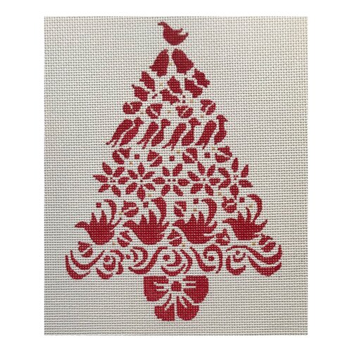 click here to view larger image of Red Christmas Tree (hand painted canvases)