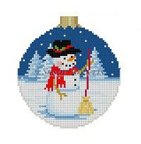 click here to view larger image of Night Snowman   (hand painted canvases)